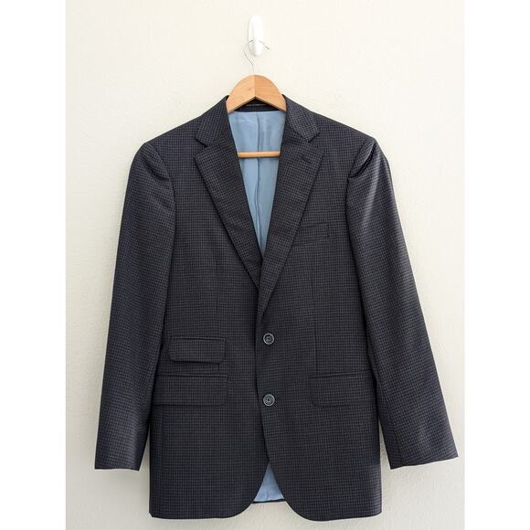 Men's J. Hilburn Blue Sport Coat Two Button Size 37 European Fit - Picture 1 of 6